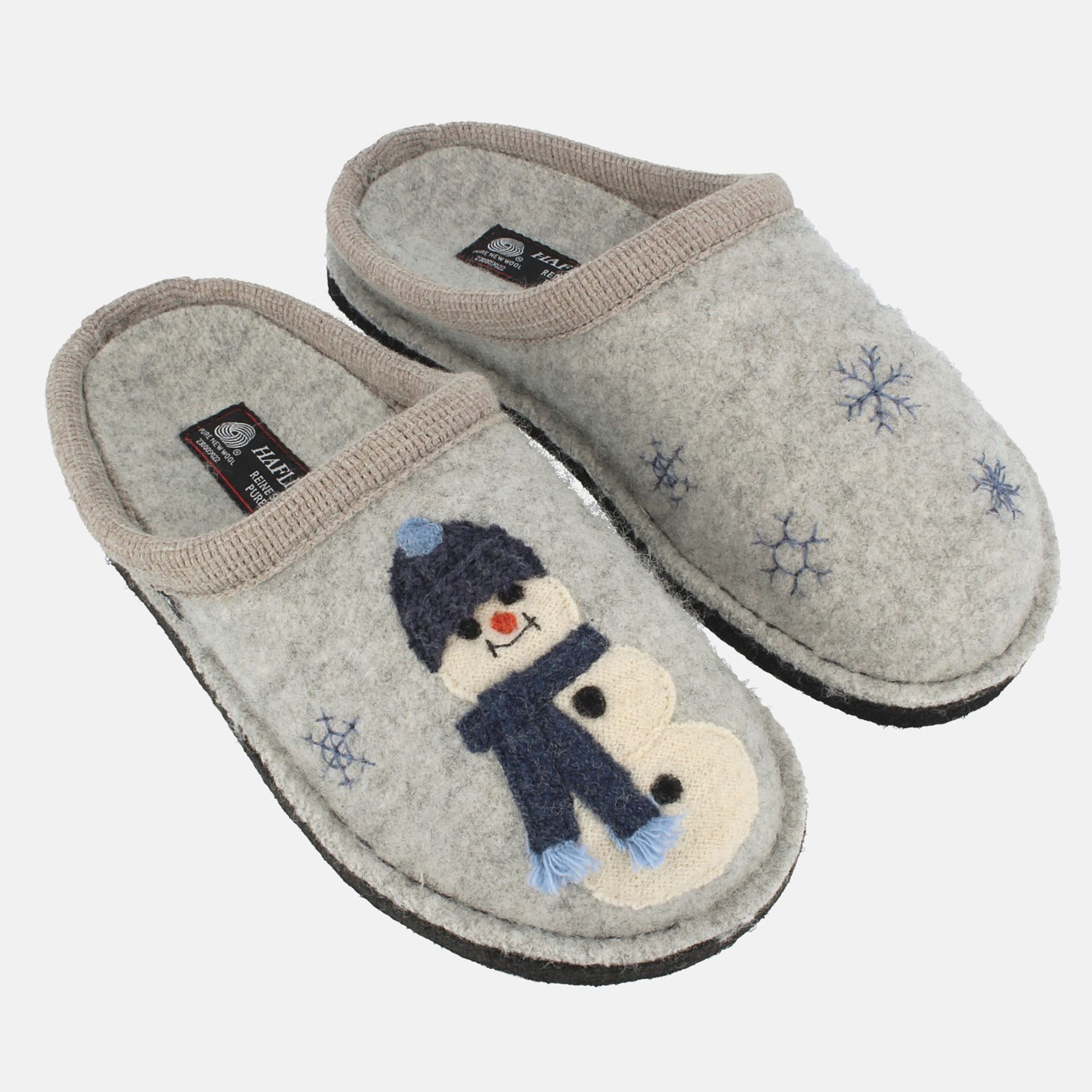 haflinger-flair-olaf-kinder-hausschuh-schneemann-aus-schurwolle image 1