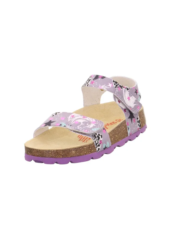 superfit-fussbettpantoffel-m-dchen-hausschuh-lila-mehrfarbig-8520 image 1