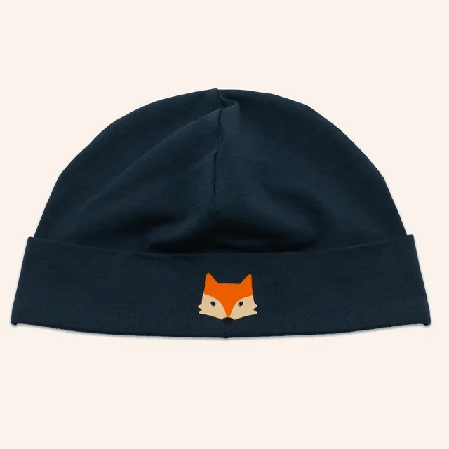 orangenkinder-baby-m-tze-fuchs-kinder-m-tze-blau image 1