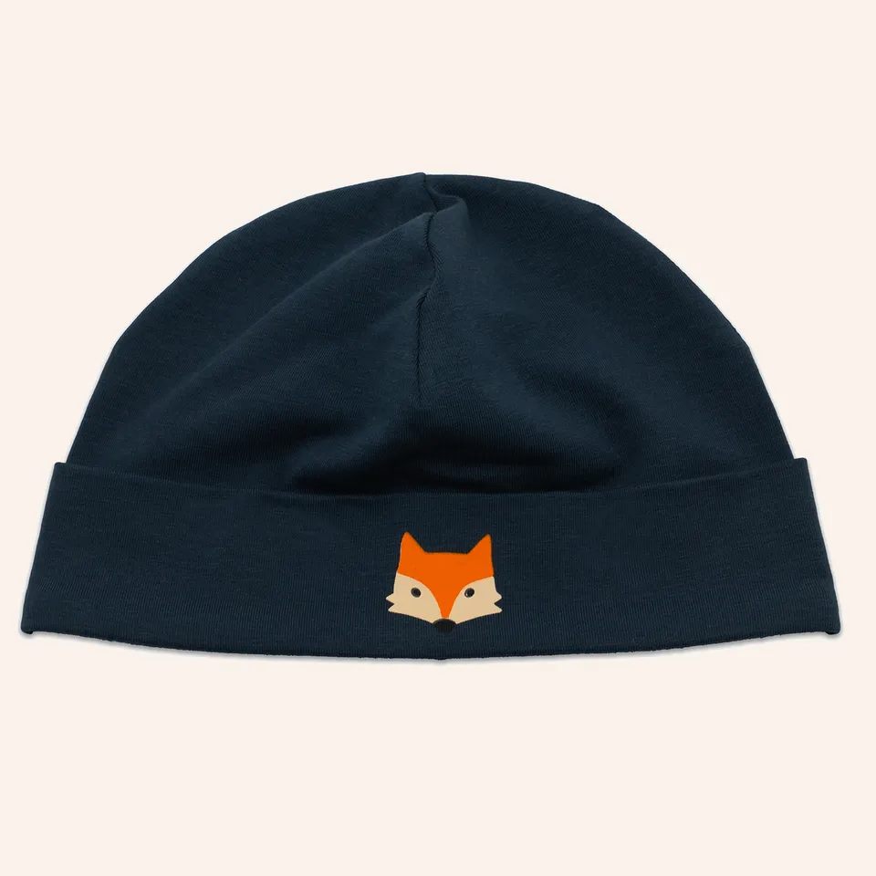 orangenkinder-baby-m-tze-fuchs-kinder-m-tze-blau image 1