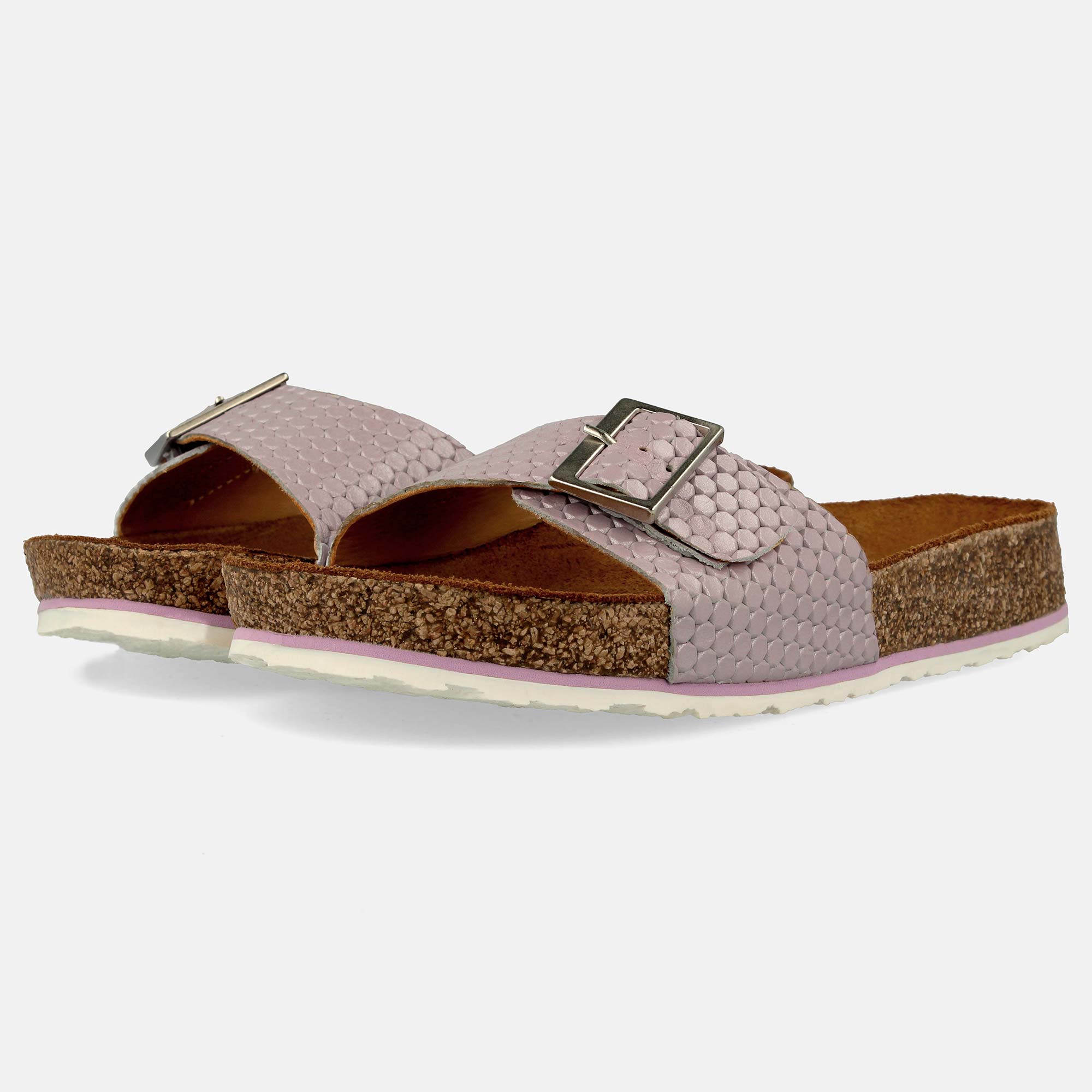 haflinger-gina-meriva-leder-pantolette-einriemer-strukturleder-perle image 8