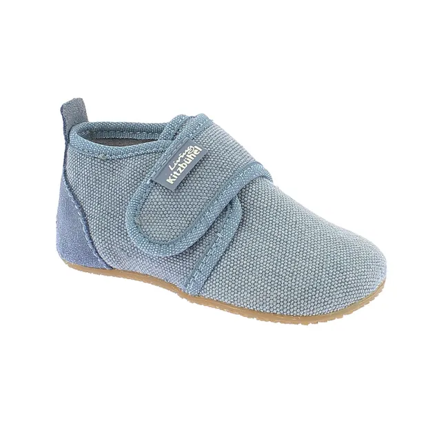 living-kitzb-hel-babyklett-velourferse-uni-linen-baby-hausschuh image 1
