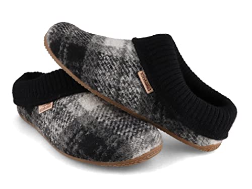 living-kitzb-hel-damen-slipper-mit-strickb-ndchen-black-grey-gr-e-36 image 4