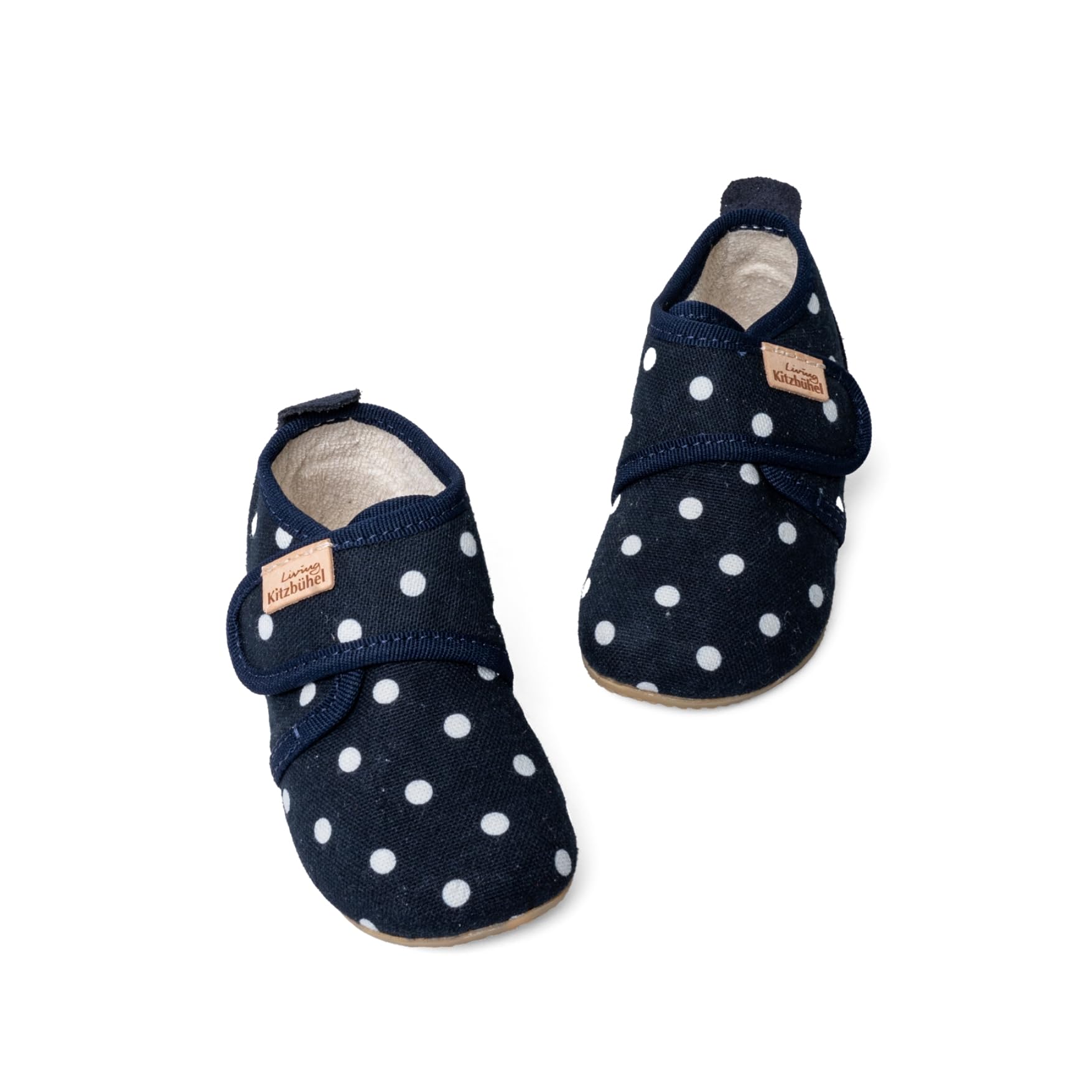 living-kitzb-hel-pauli-p-nktchen-baby-krabbelschuh-baumwolle-mit-klettverschluss image 3