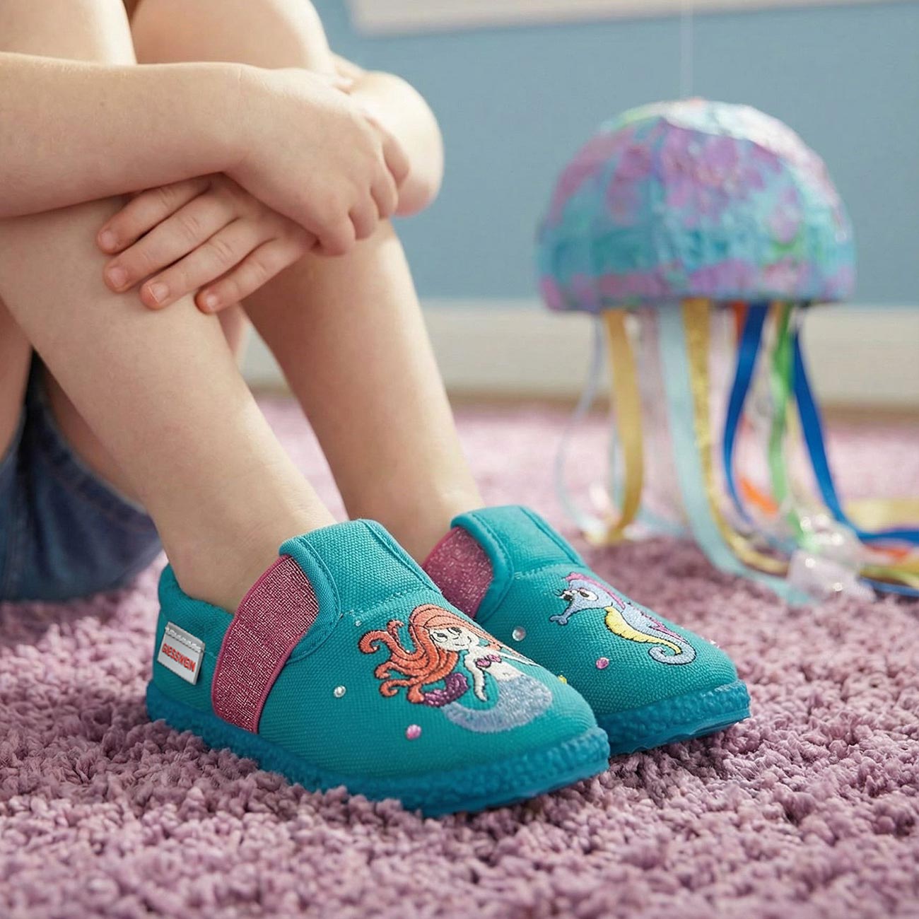 giesswein-aislingen-kinder-slipper-baumwolle-t-rkis image 2