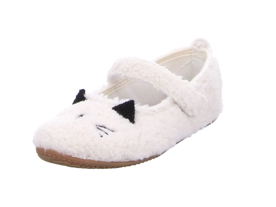 living-kitzb-hel-4021-unisex-kinder-klett-slipper-katze-schurwolle image 1