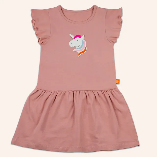 orangenkinder-stella-einhorn-m-dchen-kleid-aus-baumwoll-jersey-in-pink image 1