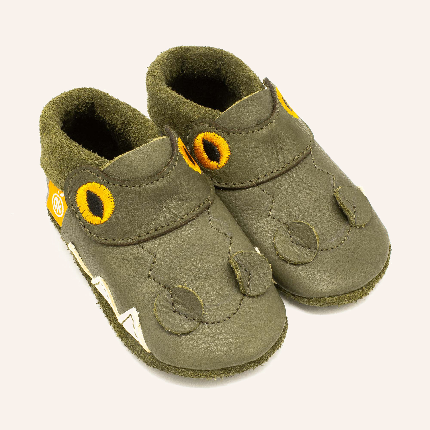 orangenkinder-3d-coco-the-crocodile-kinder-krabbelschuh-hausschuh image 1