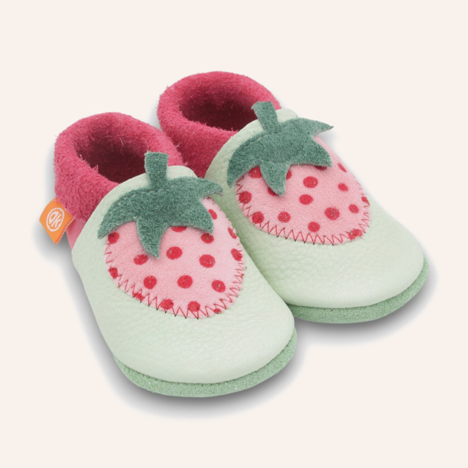 orangenkinder-beerta-erdbeere-kinder-krabbelschuhe-hausschuhe-soft image 1