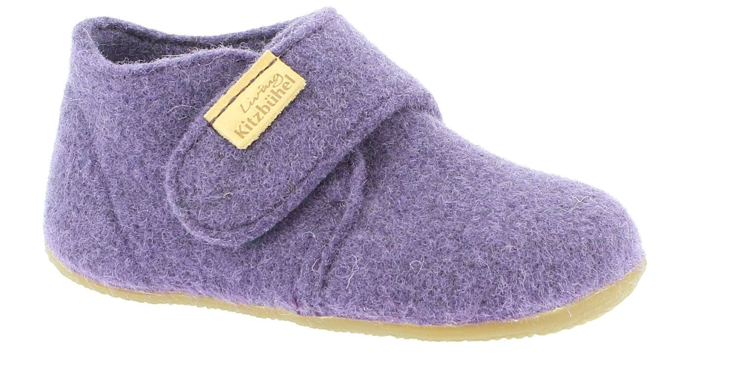 living-kitzb-hel-babyklettschuh-filz-unifarben-m-dchen-hausschuh image 3