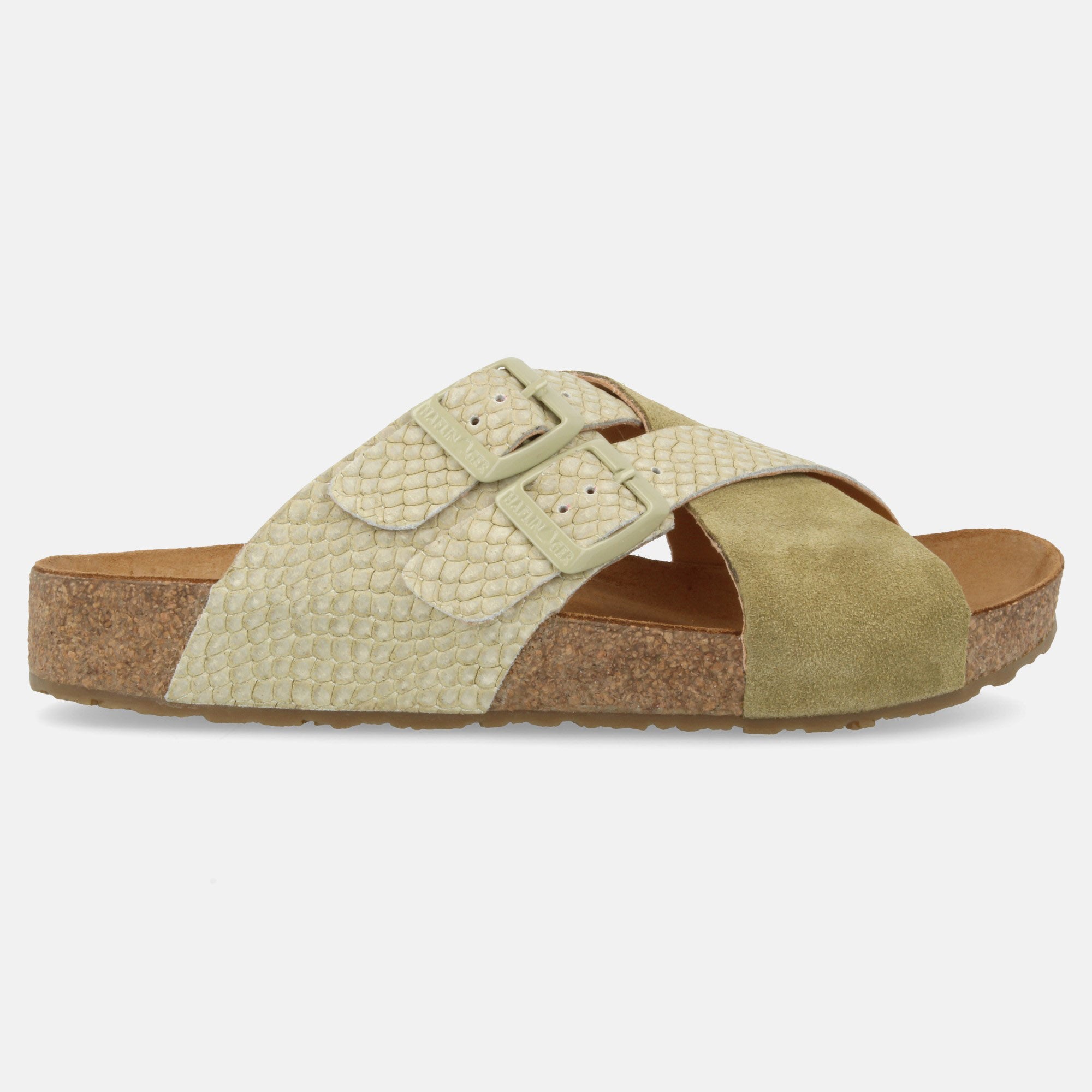 haflinger-bio-amiga-leder-pantolette-mit-korkfu-bett-und-schnalle image 1