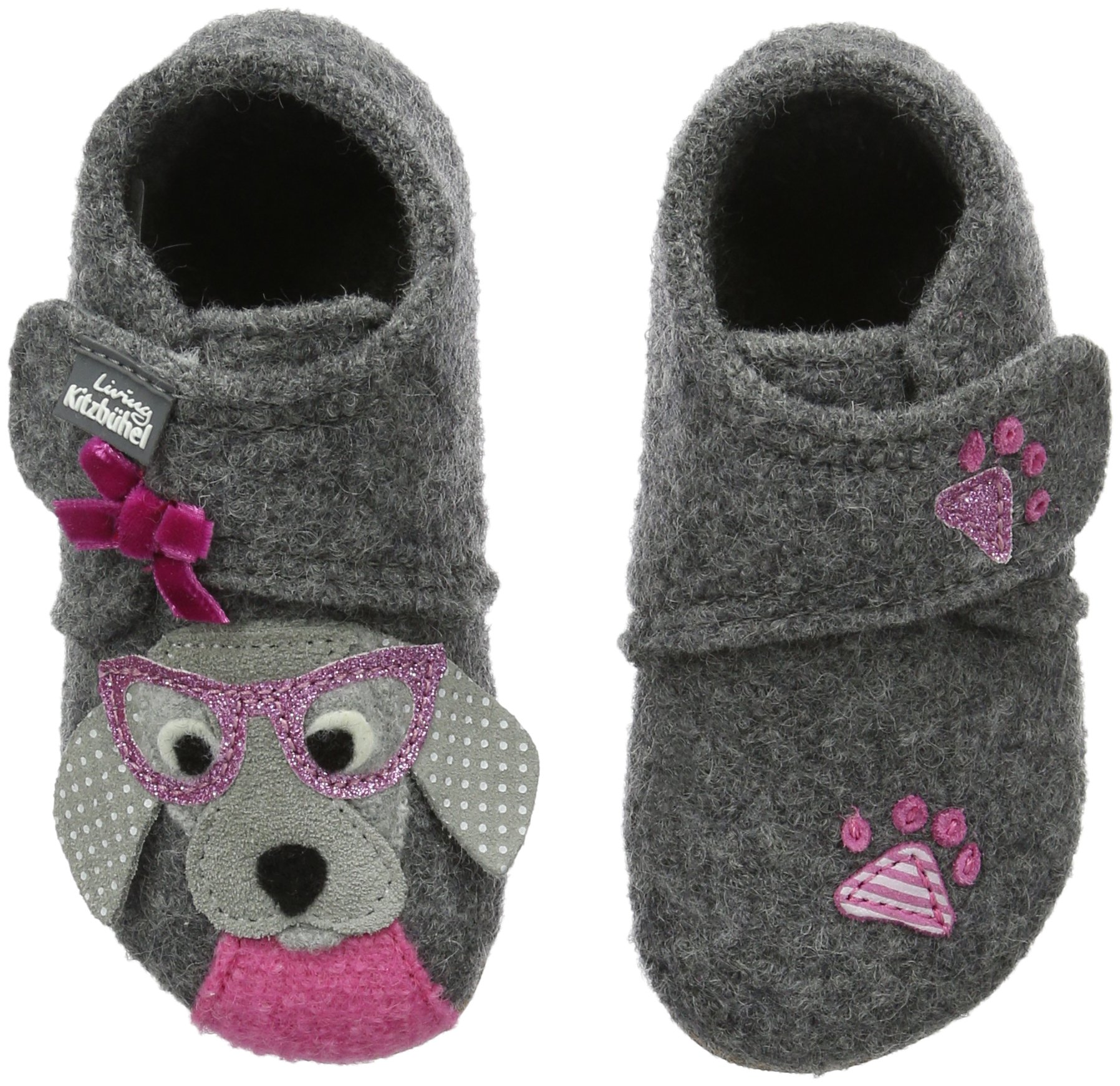 living-kitzb-hel-babyklett-hund-mit-brille-und-pfote-baby-m-dchen-krabbel-und-ha image 7