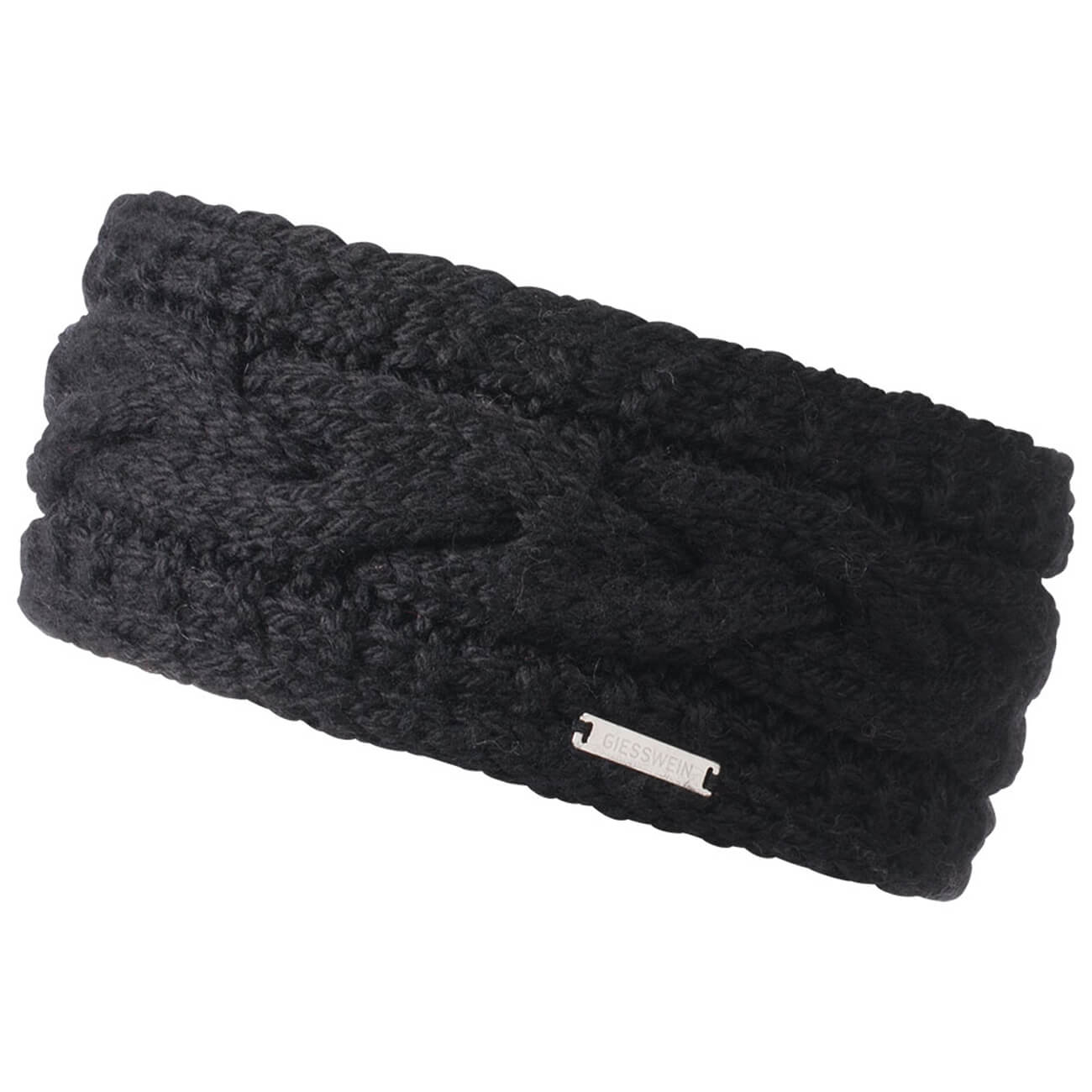 giesswein-headband-stirnberg-stirnband-damen-schwarz-zopfmuster-fleece image 5