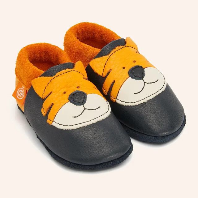 orangenkinder-tiger-tom-kinder-hausschuhe-krabbelschuhe image 1