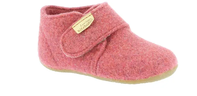 living-kitzb-hel-babyklettschuh-filz-unifarben-m-dchen-hausschuh image 1