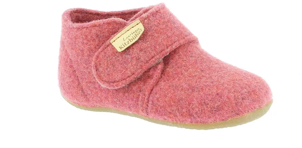 living-kitzb-hel-babyklettschuh-filz-unifarben-m-dchen-hausschuh image 1