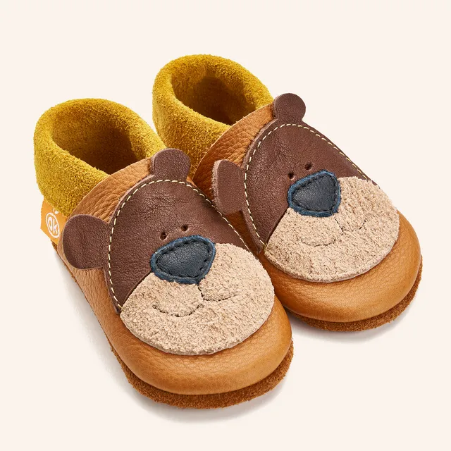 orangenkinder-b-rnie-the-honey-bear-kinder-hausschuhe-krabbelschuhe image 1