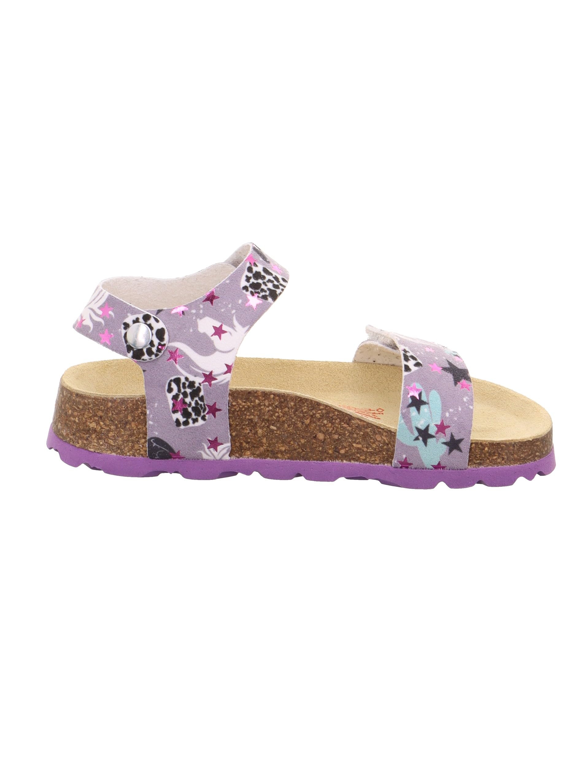 superfit-fussbettpantoffel-m-dchen-hausschuh-lila-mehrfarbig-8520 image 5
