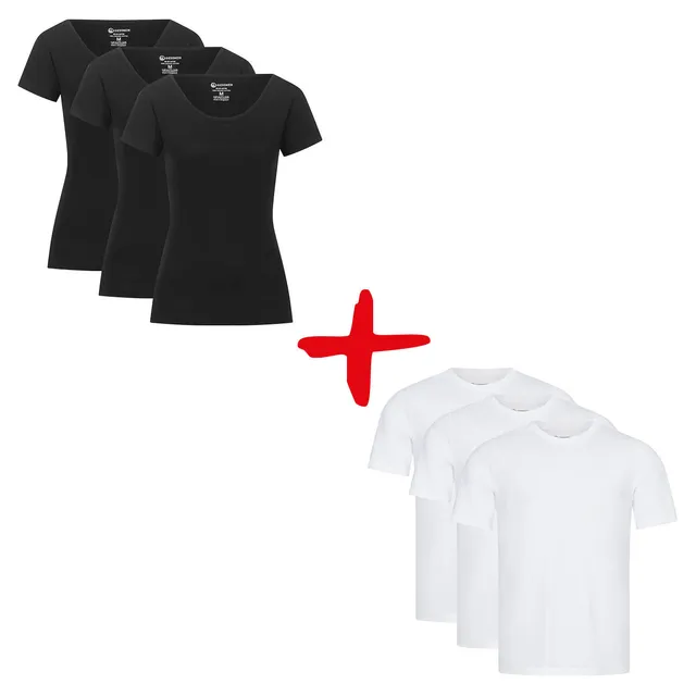 giesswein-bundle-organic-t-shirt-damen-3er-pack-herren-3er-pack image 1