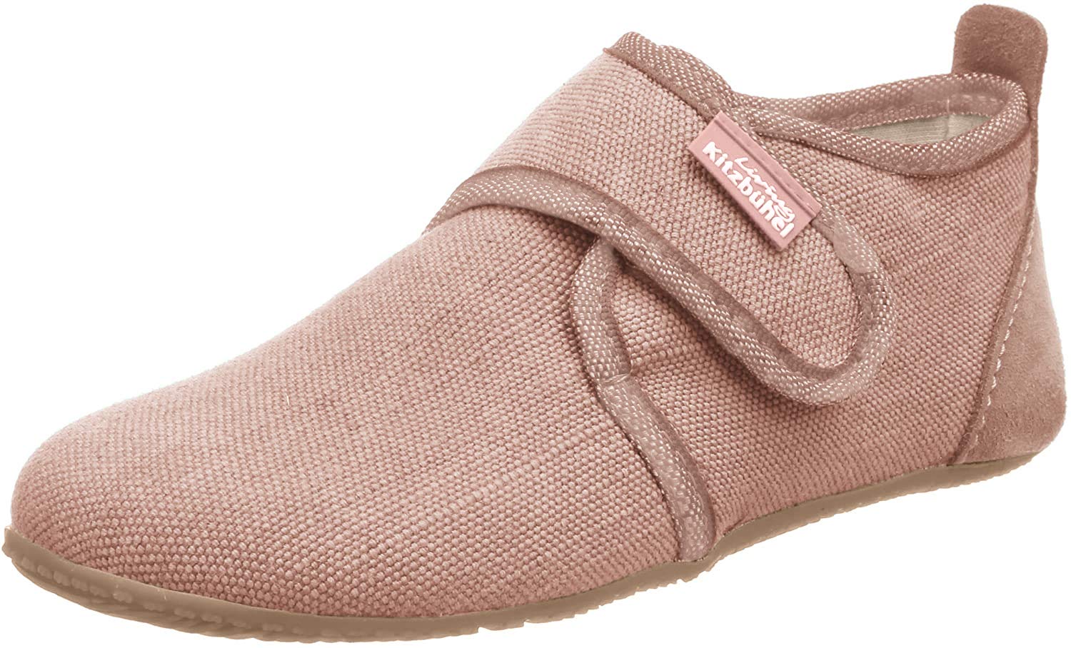 living-kitzb-hel-babyklettschuh-unifarben-hausschuh-baby-baumwolle image 1