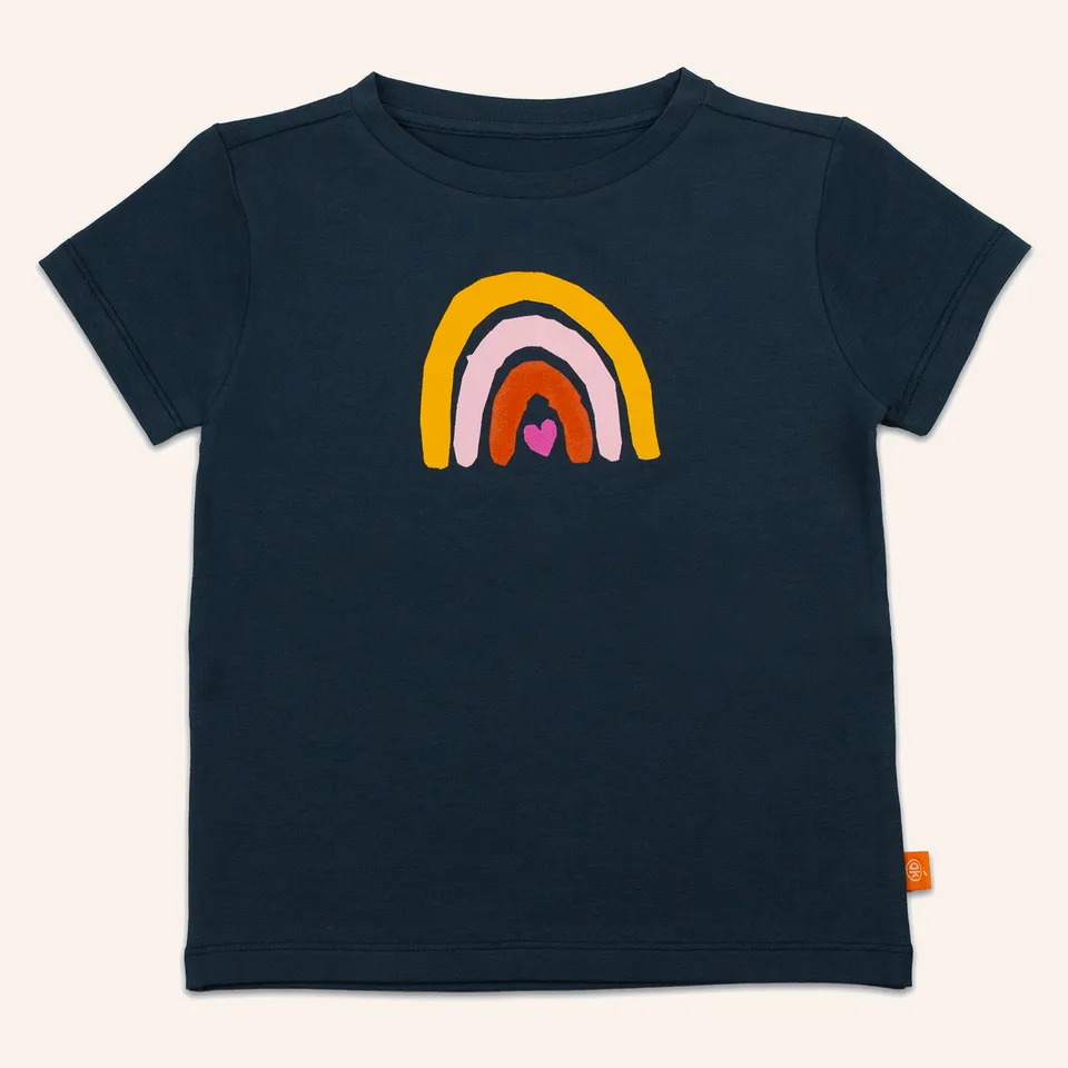 orangenkinder-rainbow-t-shirt-blau-kinder-t-shirt-aus-baumwoll-jersey image 1