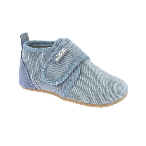living-kitzb-hel-babyklett-velourferse-uni-linen-baby-hausschuh image 7