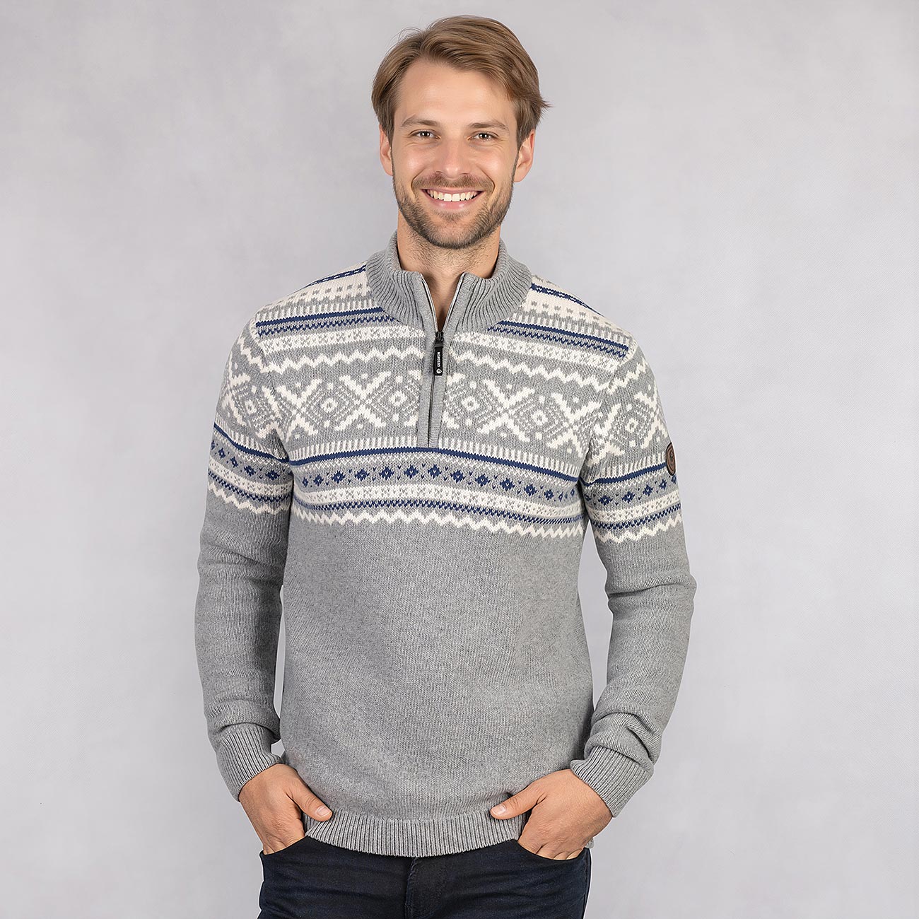 giesswein-nordic-sweater-zip-herren-merino-lambswool-norweger-pullover-mit-stehk image 7