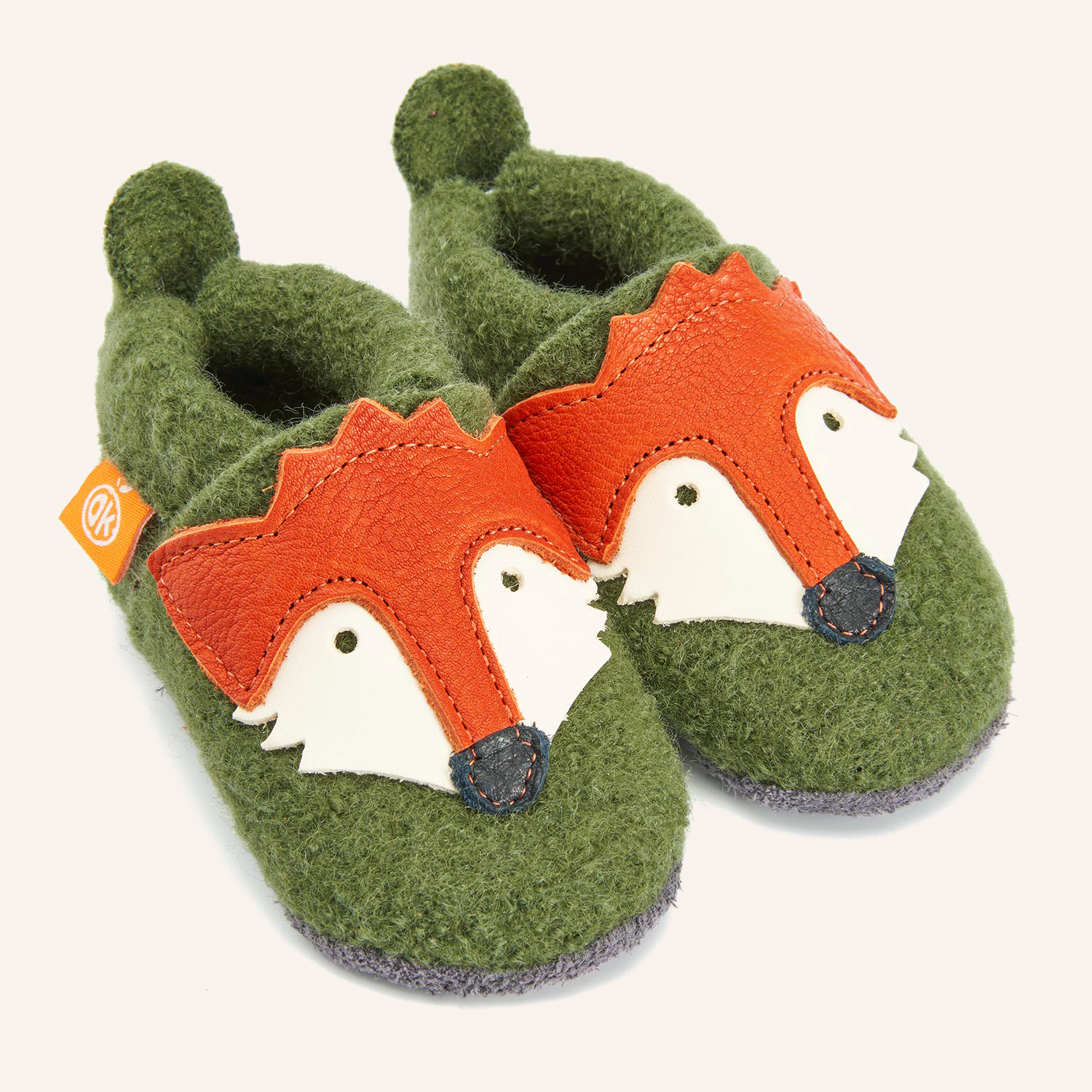 orangenkinder-wolli-filz-hausschuhe-fuchs-franz-aus-merinowolle image 1