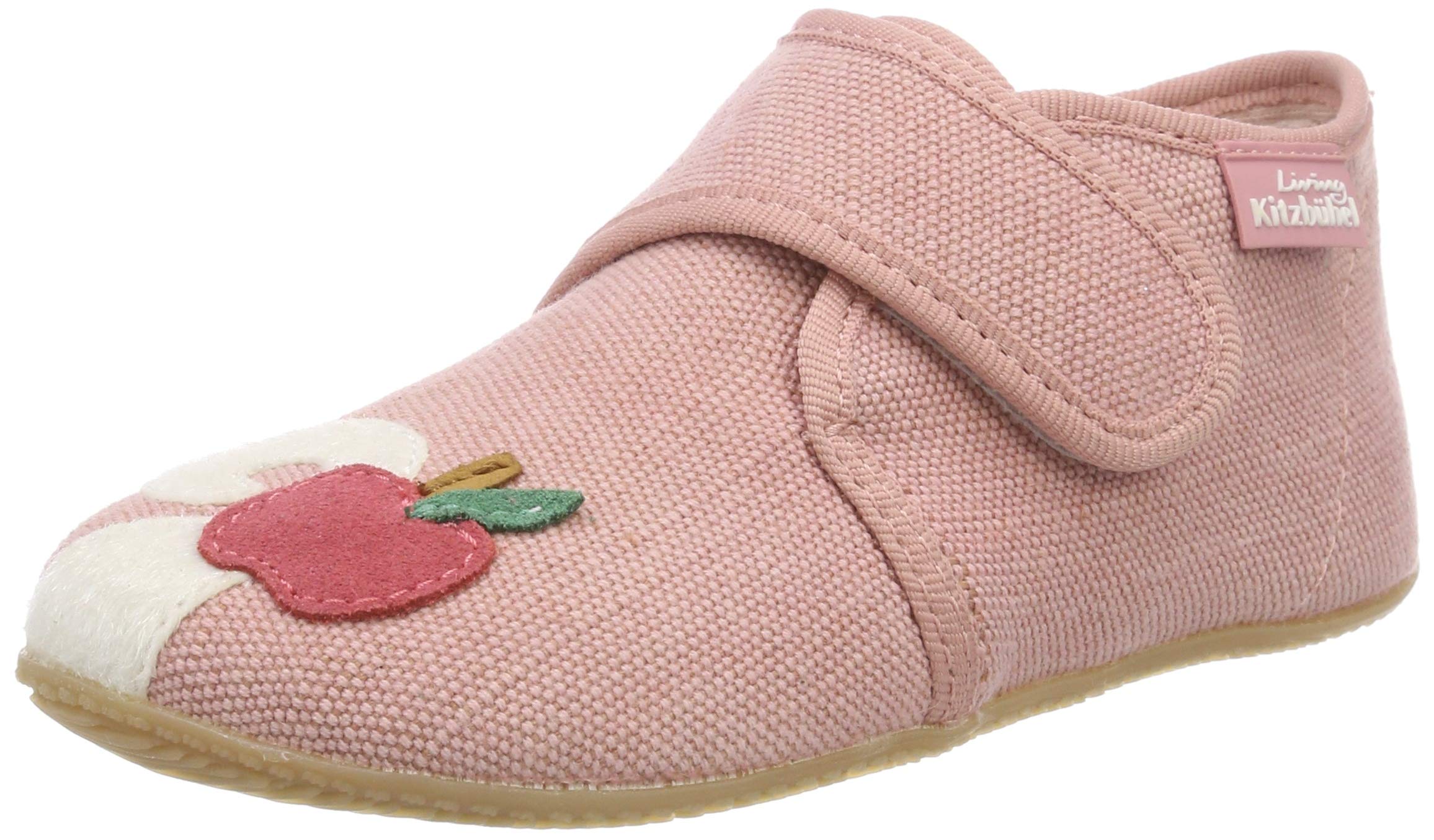 living-kitzb-hel-babyklettschuh-katze-und-apfel-m-dchen-hausschuhe image 1