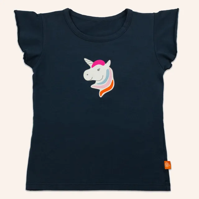 orangenkinder-einhorn-bluse-stella-blau-kinder-oberteil-aus-baumwoll-jersey image 1