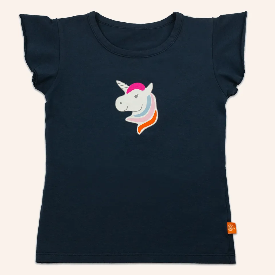 orangenkinder-einhorn-bluse-stella-blau-kinder-oberteil-aus-baumwoll-jersey image 1