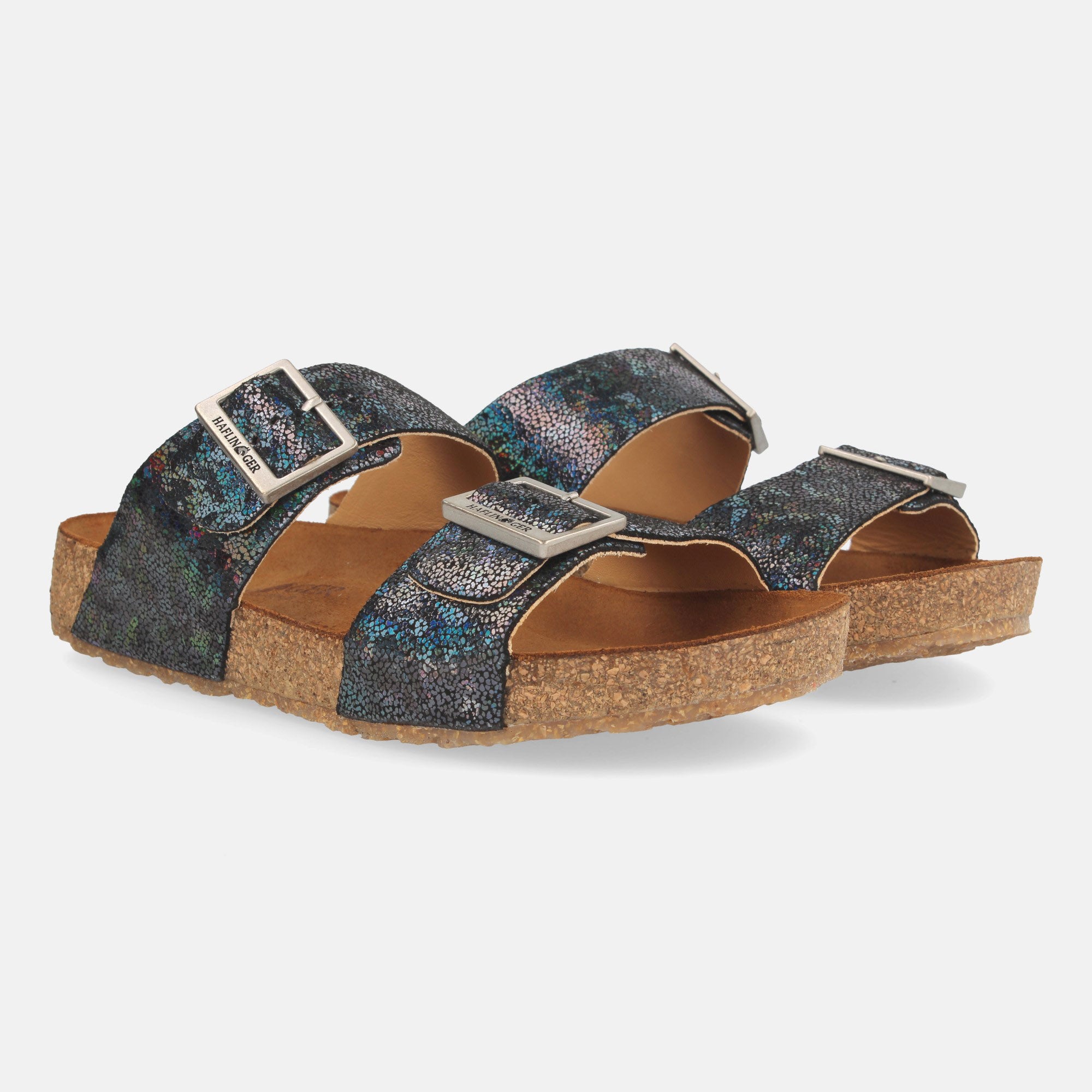 haflinger-andrea-shiny-damen-sandale-leder-glitzer image 2