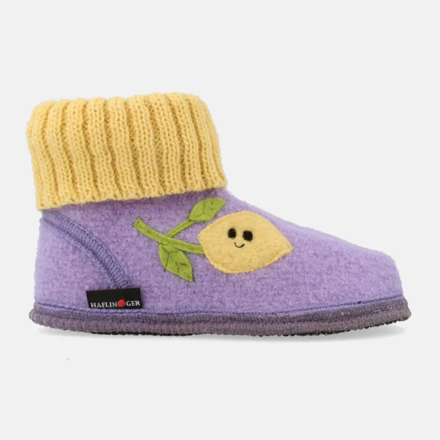 haflinger-grizzly-zitrone-kinder-h-ttenschuh-wollwalk image 1