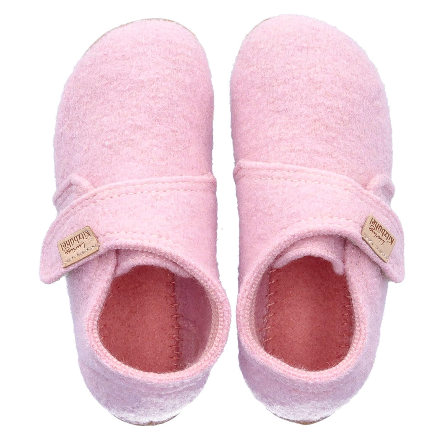living-kitzb-hel-babyklettschuh-unifarben-woll-hausschuh-mid-cut image 4