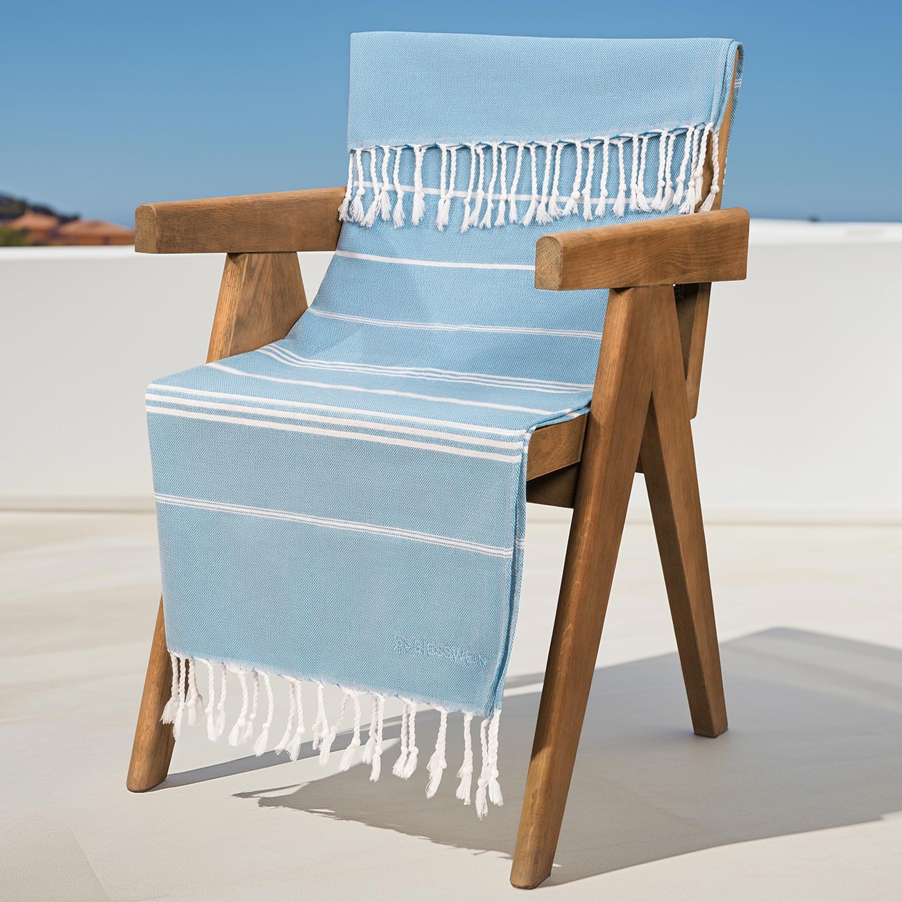 giesswein-outdoor-decke-baumwollmix-blau image 2
