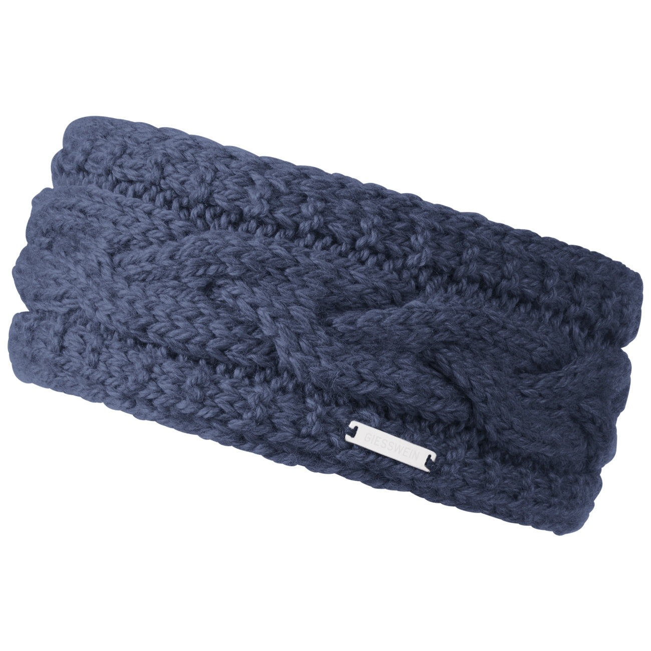 giesswein-headband-stirnberg-stirnband-damen-schwarz-zopfmuster-fleece image 2
