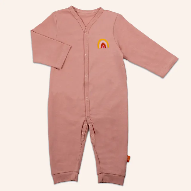 orangenkinder-regenbogen-reginchen-strampler-pink-baumwoll-jersey image 1