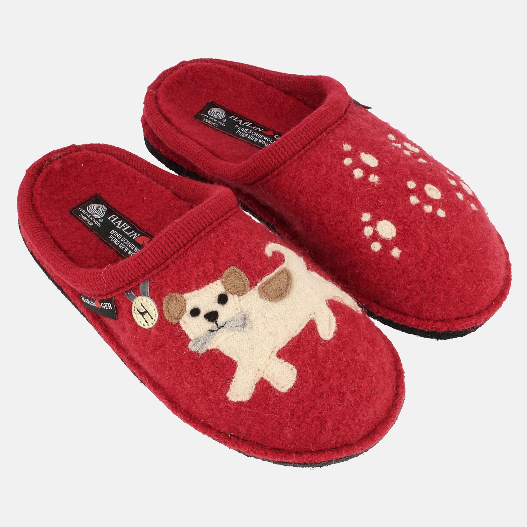 haflinger-flair-fido-wollwalk-hausschuh-mit-hundemotiv image 5