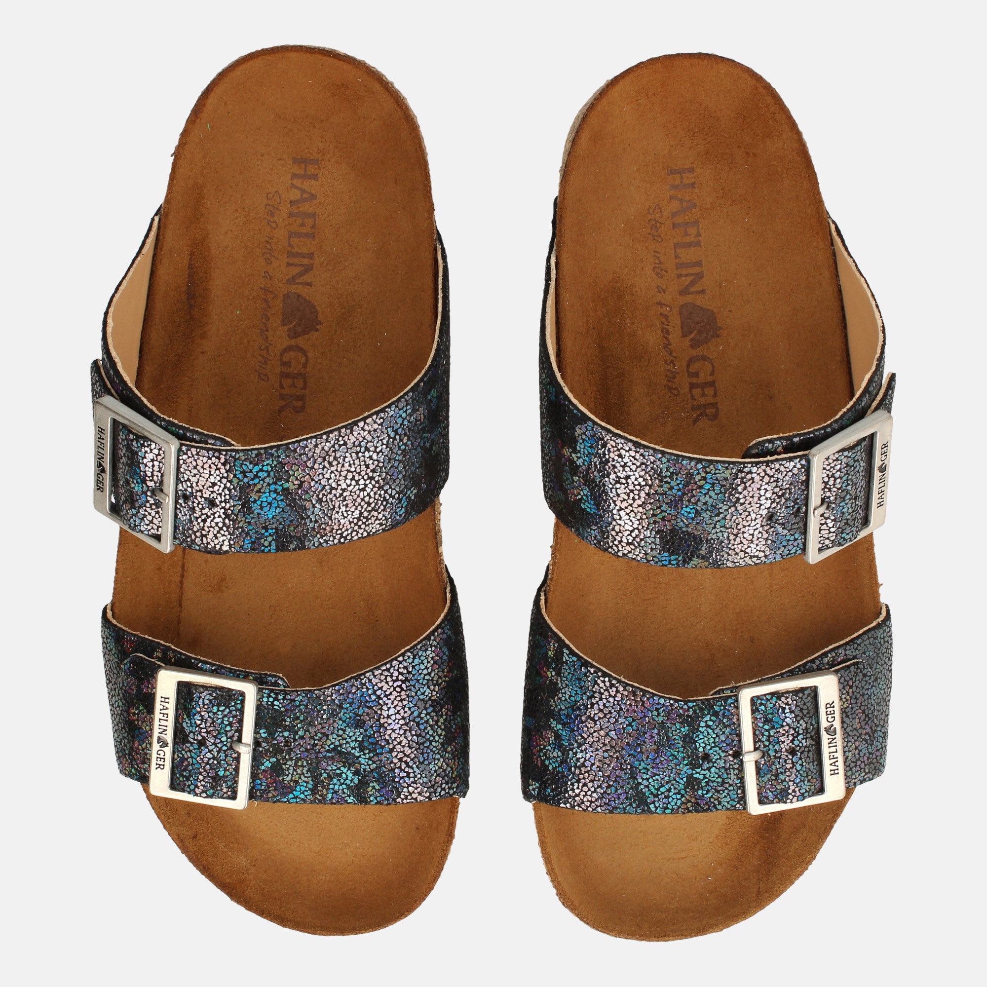 haflinger-andrea-shiny-damen-sandale-leder-glitzer image 3