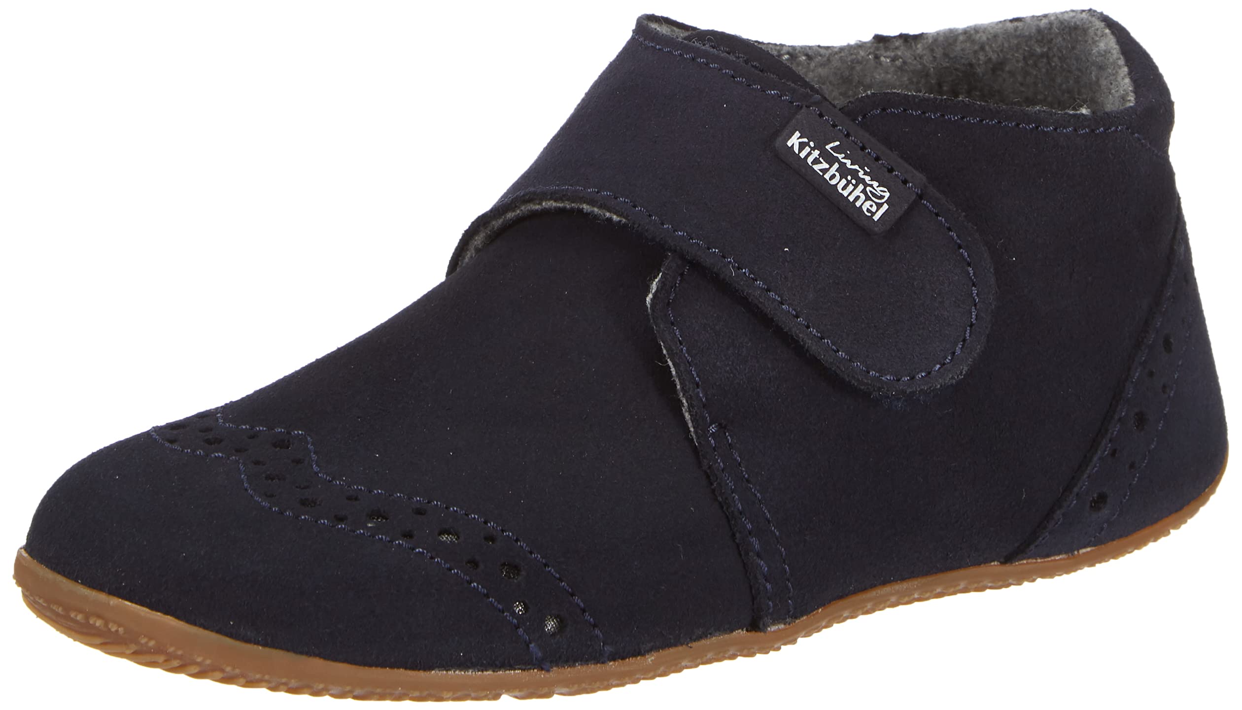living-kitzb-hel-3412-0590-klett-slipper-baby-velourleder-lochmuster image 1