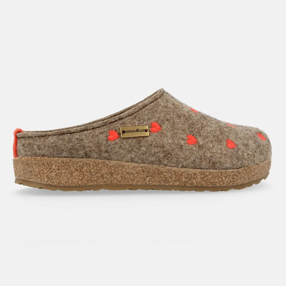 haflinger-grizzly-cuoricini-filz-hausschuh-offener-einschlupf image 1