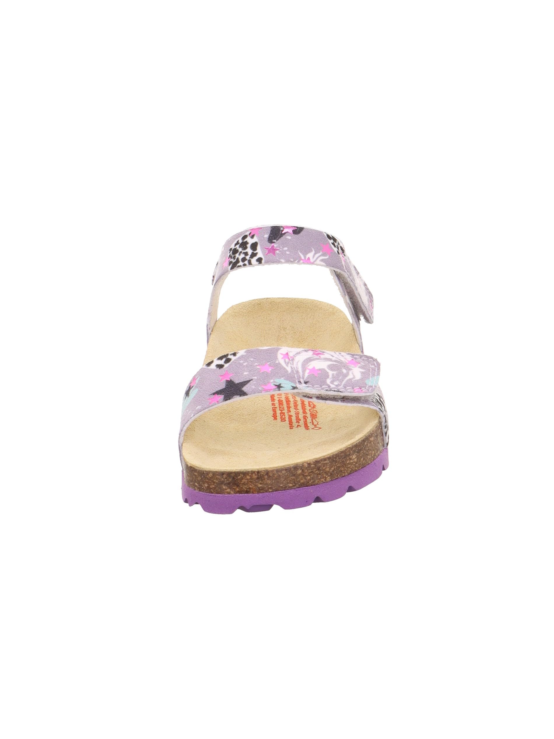 superfit-fussbettpantoffel-m-dchen-hausschuh-lila-mehrfarbig-8520 image 2