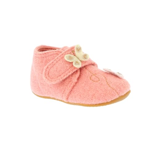 living-kitzb-hel-babyklettschuh-schmetterling-ash-rose-filz-hausschuh-mid-cut image 5