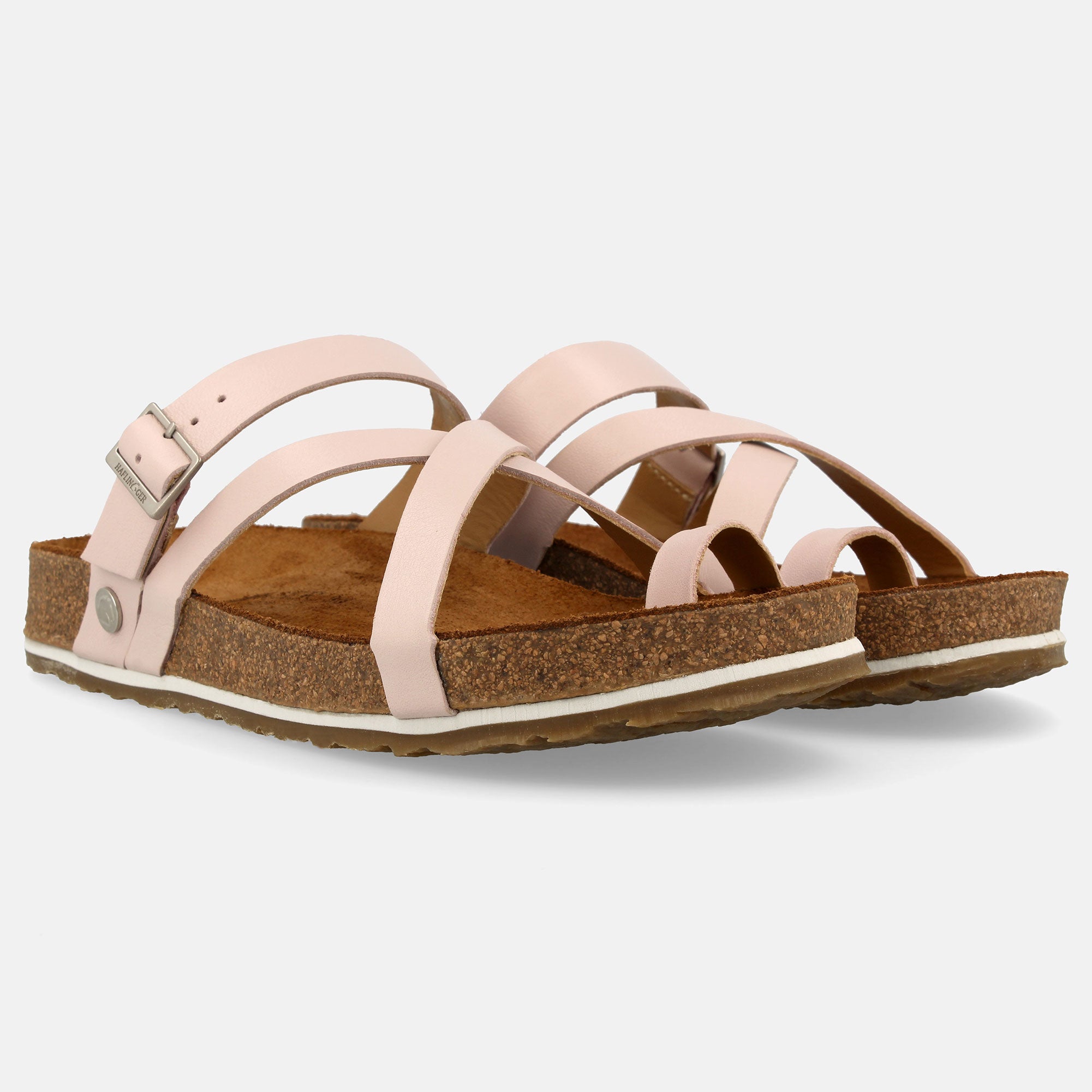 haflinger-luna-riemchensandale-gl-nzende-leder-sandale-mit-kork-latex-fu-bett image 2