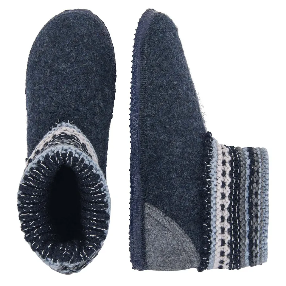 giesswein-kiel-damen-hausschuh-woll-slipper-hoch-norweger-blau image 1