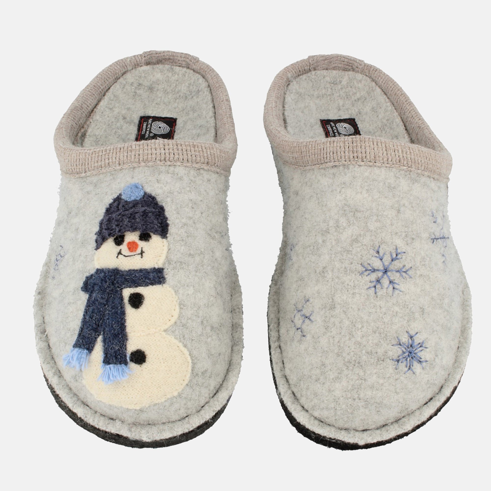 haflinger-flair-olaf-kinder-hausschuh-schneemann-aus-schurwolle image 2
