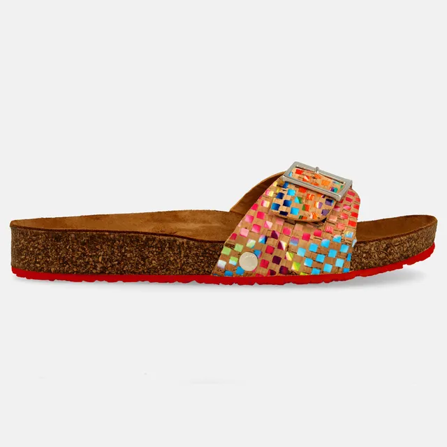 haflinger-gina-cork-multi-pantolette image 1
