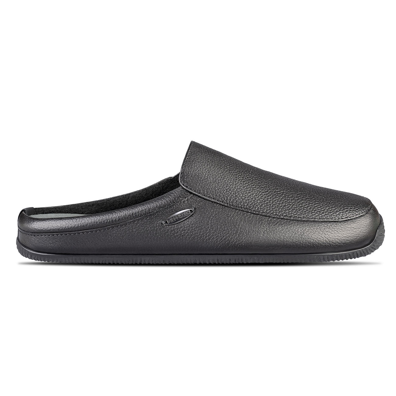 giesswein-manta-herren-leder-hausschuh-slipper-schwarz-mit-gummisohle image 6
