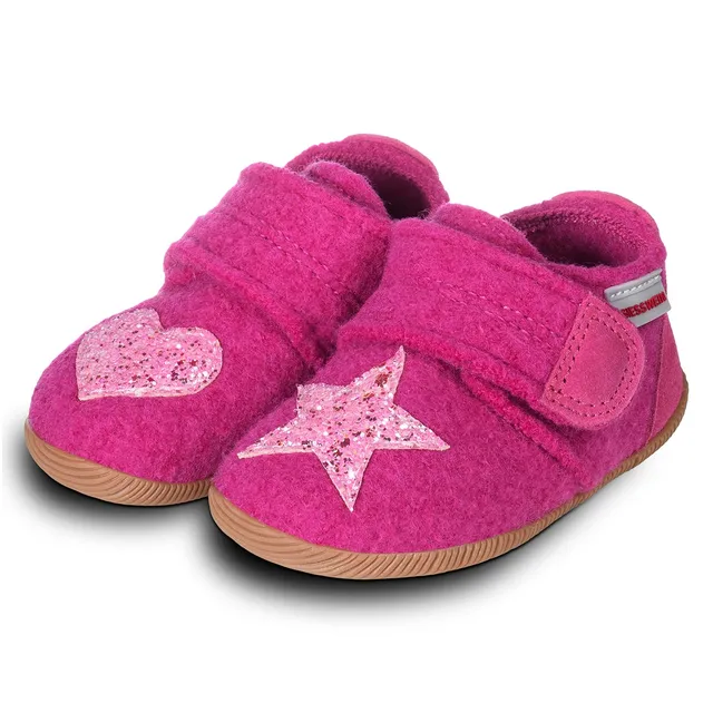 giesswein-osterberg-slim-fit-kinder-hausschuh-wolle-sterne-pink image 1