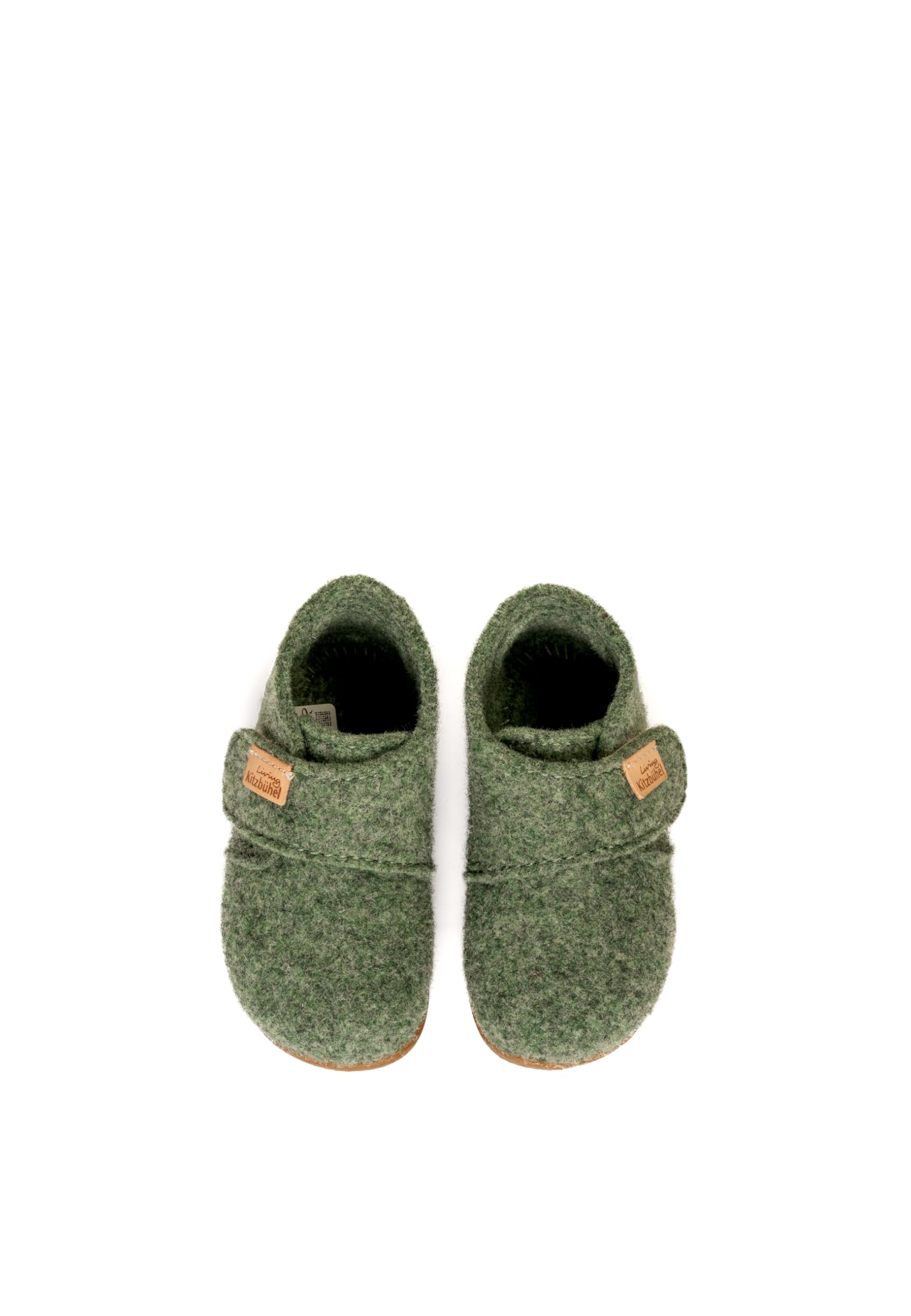living-kitzb-hel-babyklettschuh-filz-unifarben-hausschuh-f-r-kinder image 2